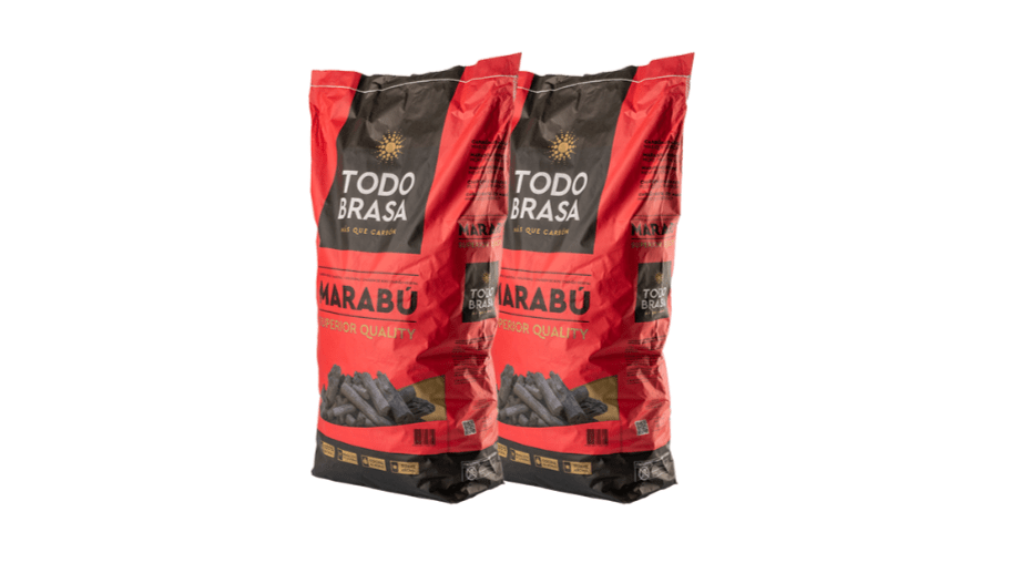 2 Sacos de Carbón Marabú (10 Kg c/u) Superior Quality Todo Brasa - Anubis Grill